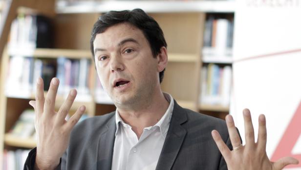 Thomas Piketty, Ökonom mit Popstar-Status, beim Vortrag in Wien.