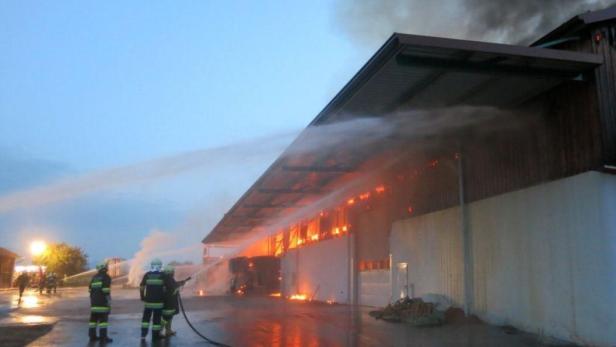Brand einer Scheune in Wolfau im Bezirk Oberwart