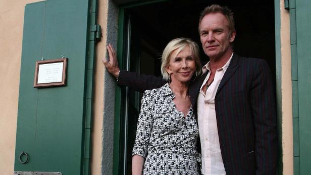 Sting und seine Frau Trudie Styler auf ihrem Weingut in der Toskana
