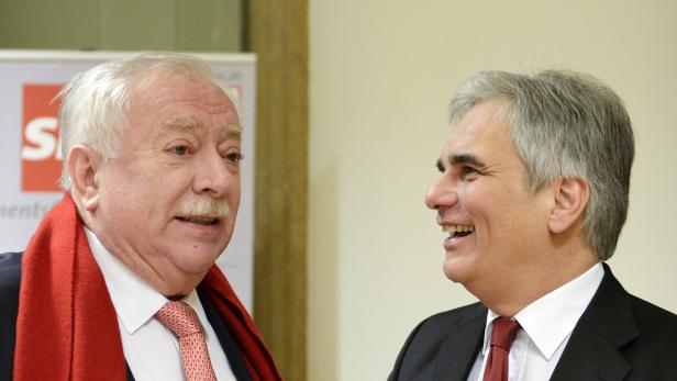 SPÖ-Parteichef Werner Faymann (r.) und Bürgermeister Michael Häupl