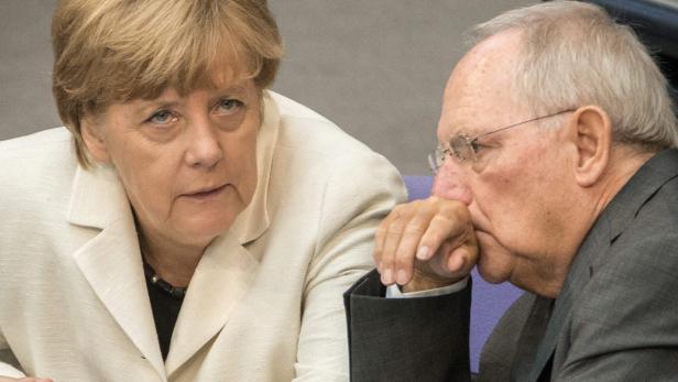 Nicht mehr auf Kurs: Merkel und ihr Finanzminister Schäuble