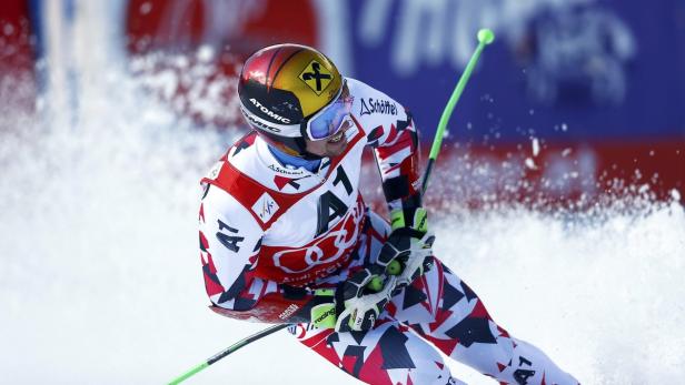 Ausgepumpt: Marcel Hirscher im Ziel.