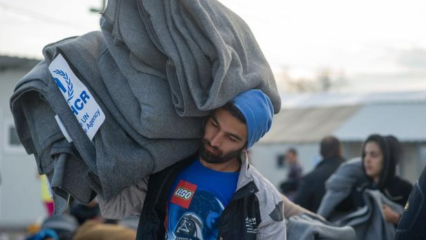 Flüchtlingscamp an der griechisch-mazedonischen Grenze