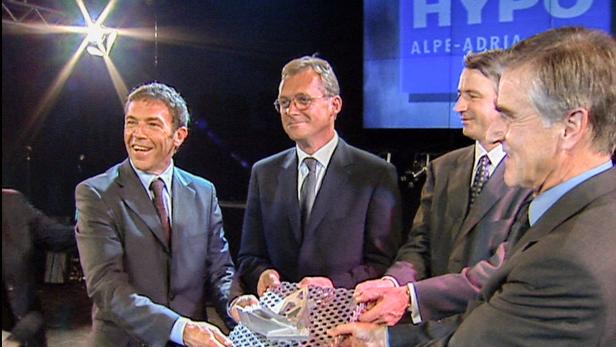 Eröffnung der Hypozentrale mit Jörg Haider und Wolfgang Kulterer