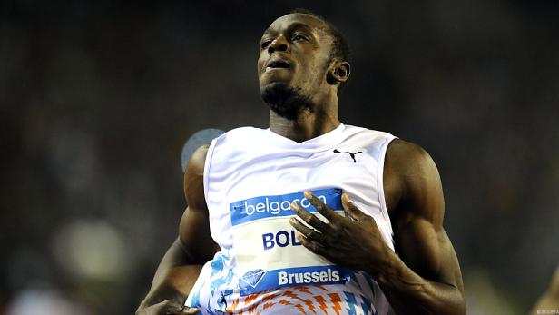Usain Bolt bei einem Leichtathletik-Wettkampf in Brüssel.