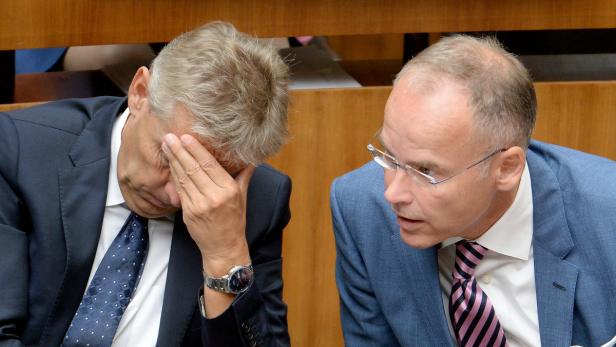 ÖVP-Klubobmann Reinhold Lopatka und Marcus Franz