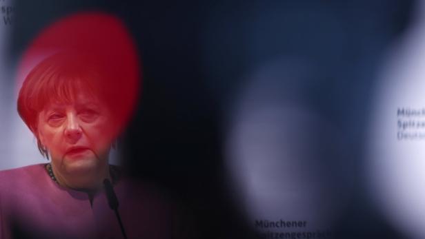 German Chancellor Merkel addresses news conference