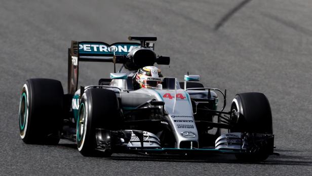 Lewis Hamiltons Mercedes W07 läuft problemlos.