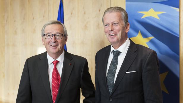 Vizekanzler Reinhold Mitterlehner mit EU-Kommissionspräsident Jean-Claude Juncker.