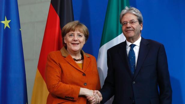 Paolo Gentiloni ist in Berlin bei Angela Merkel zu Gast
