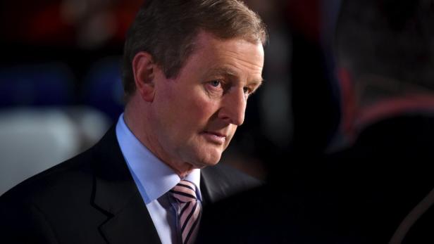 Irish Prime Minister Enda Kenny speaks to the medi