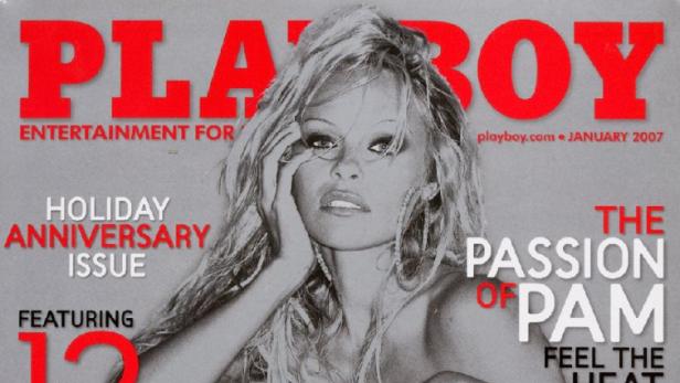Pamela Anderson (hier: Jänner 2007) . Sie hat es 13 Mal aufs Playboy-Cover geschafft - weshalb sie auch das Vorwort zum aktuellen Bildband beisteuern durfte.
