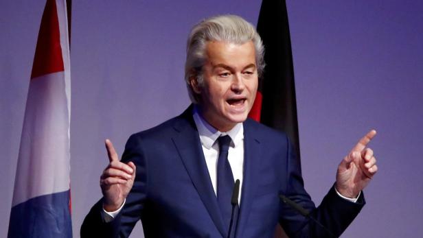 Geert Wilders bei dem Kongress in Koblenz.