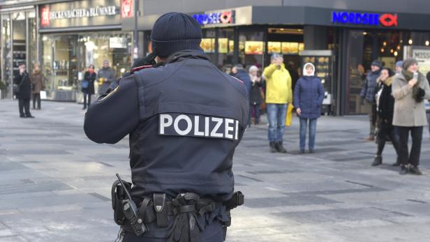 Verstärkte Polizeipräsenz in der Wiener Innenstadt