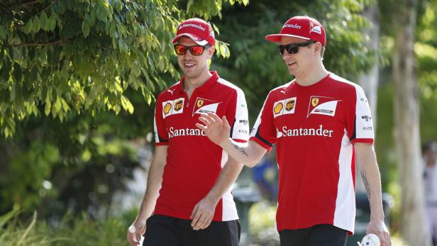 Sebastian Vettel und Kimi Räikkönen können offenbar gut miteinander.