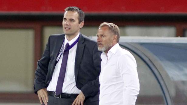 Markus Kraetschmer (li.) mit Trainer Thorsten Fink.