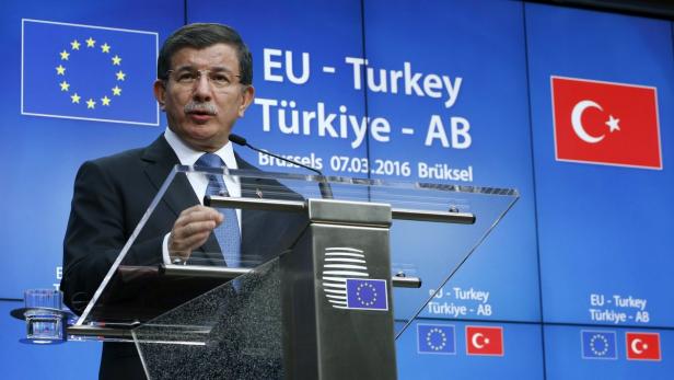 Der türkische Premierminister Ahmet Davutoglu verhandelte in Brüssel.