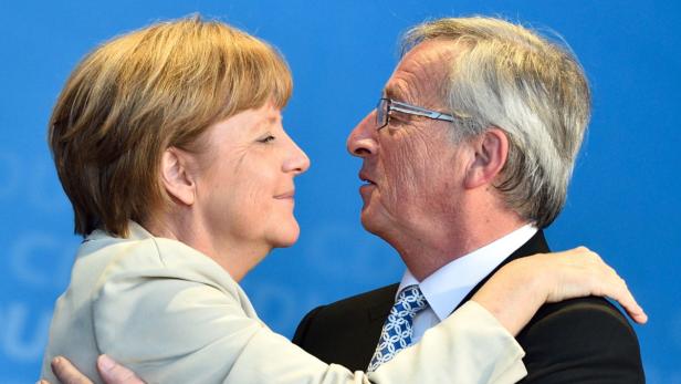 Merkel, Juncker: Nach seiner Bestellung zum Kommissionspräsidenten geht es jetzt um die Bestellung der weiteren Top-Jobs in Brüssel