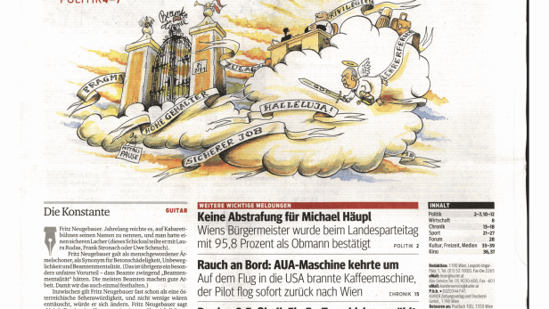 Schlagzeile vom 19.04.2015Ade, Beamten-Paradies!Kurier