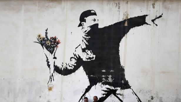 Eines der bekanntesten Bilder vom britischen Künstler Banksy.