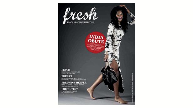 Lydia Obute auf dem Cover des „Fresh“-Magazins, Sommerausgabe 2014.