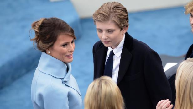 &quot;First Son&quot; Barron Trump, 10, mit seiner Mutter Melania