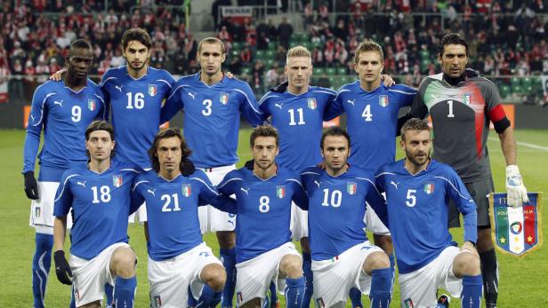Italiens Kader mit Cassano & Balotelli