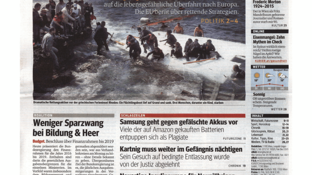 Schlagzeile vom 21.04.2015Die Todes-RoutenKurier