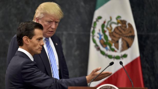 Trump (noch als Kandidat) und Mexikos Präsident Pena Nieto im August 2016