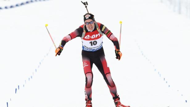 Dominik Landertinger lag am Ende nur 5,1 Sekunden hinter Sieger Fourcade.