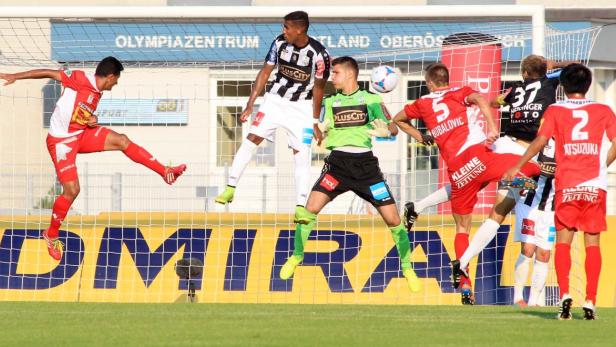 Wieder am Ball: LASK Linz startete mit einem Auftaktsieg gegen Kapfenberg in die Erste Liga (2:1). Ronivaldo erzielte für die Steirer den Anschlusstreffer.