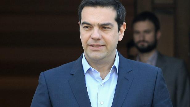 Alexis Tsipras, der ehemalige griechische Ministerpräsident, in einem blauen Anzug.