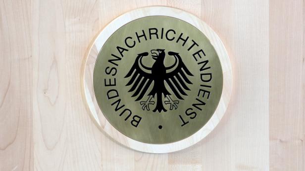 Das Logo des Bundesnachrichtendienstes (BND) mit dem Bundesadler.