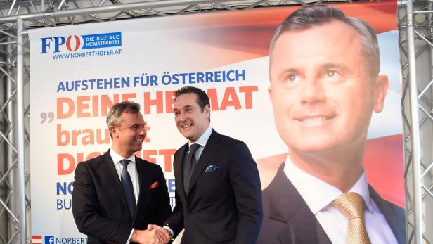 BP-Kandidat Norbert Hofer und FPÖ-Chef Heinz-Christian Strache