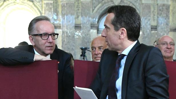 Bundeskanzler Christian Kern, AK-Präsident Rudolf Kaske (li.)