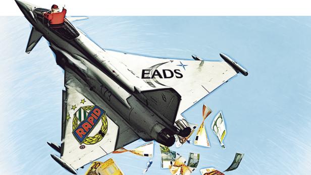Grünweißes Wunschbild: Auch im Dezember 2004 wurde über Mittelsmänner versucht, von einem Eurofighter-Lobbyisten einen Vorschuss für das Weihnachtsgeld zu erhalten.