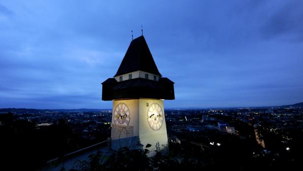 Uhrturm auf dem Schlossberg in Graz