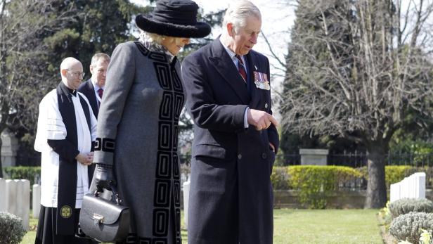 Britain's Prince Charles and Camilla visit to Serb