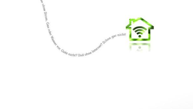 Ein grünes Haus-Symbol mit WLAN-Zeichen steht für A1 Festnetz-Internet.