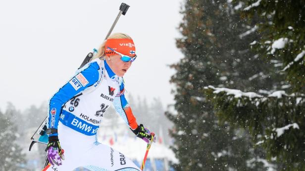Kaisa Mäkäräinen siegte im Sprint trotz einer Strafrunde.