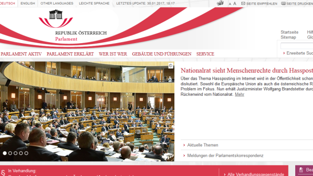 Hackerangriff auf Webseite des Parlaments