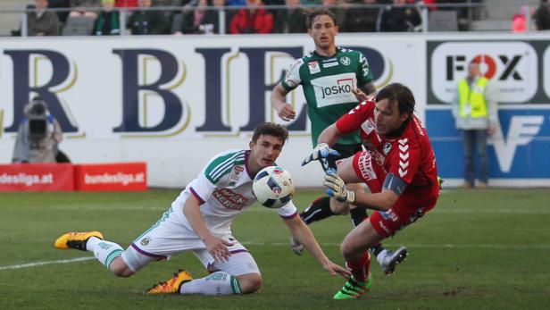 Chancentod: Rapid-Stürmer Matej Jelic scheiterte zwei Mal in aussichtsreicher Position.