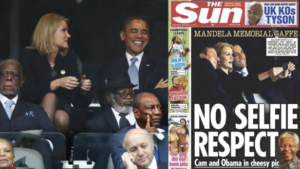 Umstritten: Obama-Selfie bei Trauerfeier von Mandela
