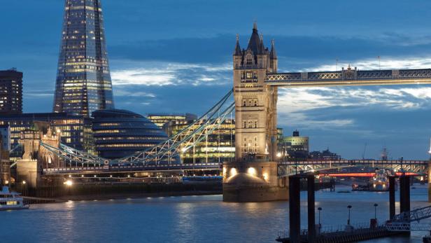 Das jüngste Symbol für die Bedeutung der Finanzmetropole London: Der Wolkenkratzer, „The Shard“, das Geld dafür stammt, wie so oft in London, aus den Golfstaaten, in diesem Fall aus dem Emirat Katar.