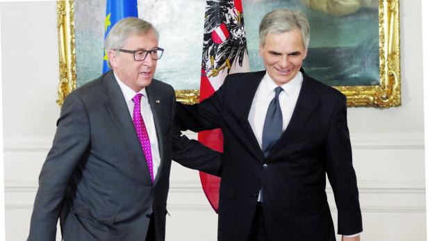 Juncker unterstützt Faymann: Eine EU-Quote für Flüchtlinge soll her