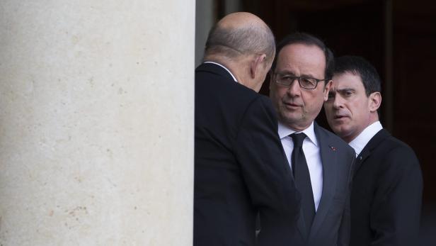 Enge Zusammenarbeit mit Belgien: Frankreichs Präsident Hollande spricht mit Premier Valls