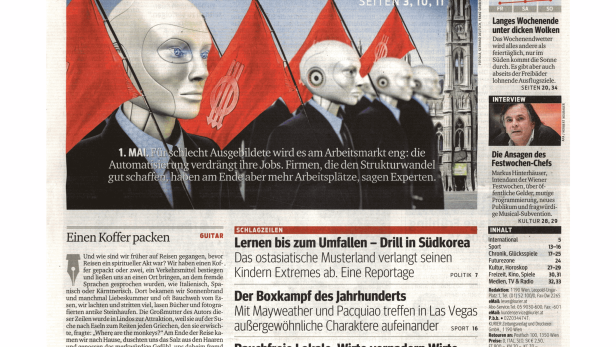 Schlagzeile vom 01.05.2015Zukunft der ArbeitKurier