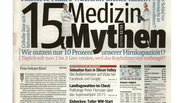 Schlagzeile vom 03.05.201515 Medizin MythenKurier