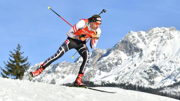 BIATHLON-WM 2017 IN HOCHFILZEN: BIATHLON-WM 2017 I Julian Eberhard lief stark, am Schießstand lief es weniger gut.