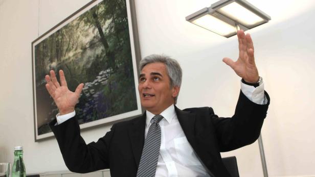 Werner Faymann, Interview Faymann: "Unsere Wirtschaft braucht den Euro"